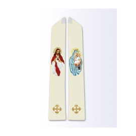 Étole avec l'image du Cœur de Jésus et le Scapulaire MB