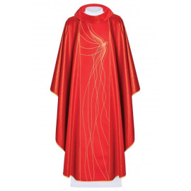 Chasuble avec le symbole du Saint-Esprit - rouge (H65)