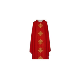 Chasuble avec ceinture brodée par ordinateur de croix de Jérusalem