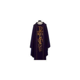 Chasuble avec ceinture brodée du motif Alpha et Omega