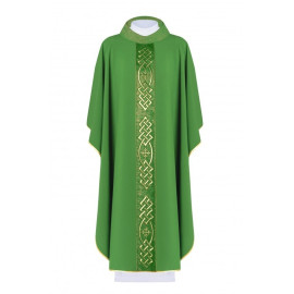 Chasuble richement brodée - verte (H155)
