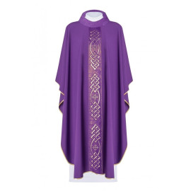 Chasuble richement brodée - violet (H157)