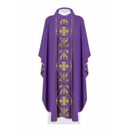 Chasuble richement brodée - violet (H158)