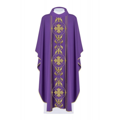 Chasuble richement brodée - violet (H158)