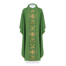 Chasuble richement brodée - verte (H159)