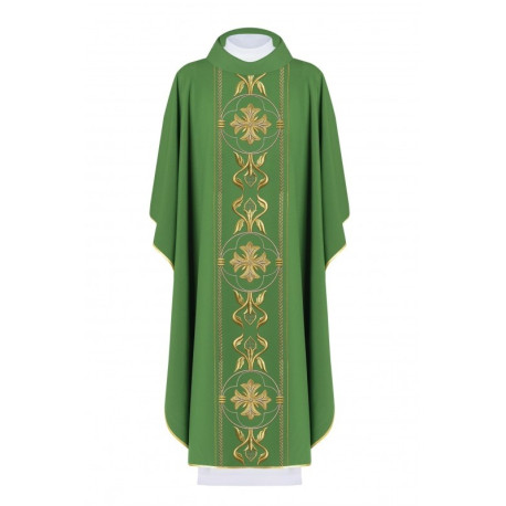 Chasuble richement brodée - verte (H159)