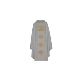Chasuble avec symbole IHS brodé sur la ceinture