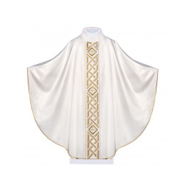 Chasuble Croix brodée - écru (H175)