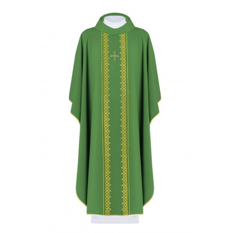 Chasuble Croix brodée - vert (H180)