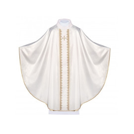 Chasuble Croix brodée - écru (H181)