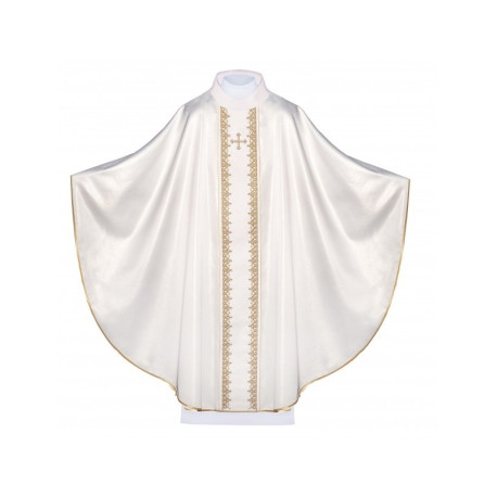 Chasuble Croix brodée - écru (H181)