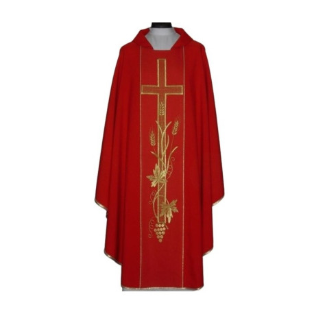 Chasuble avec ceinture brodée par ordinateur, couleurs liturgiques