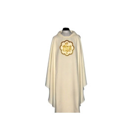 Chasuble avec motif IHS brodé
