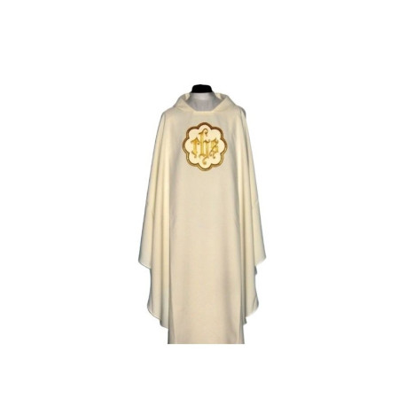 Chasuble avec motif IHS brodé