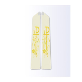 Étole écrue avec motif eucharistique