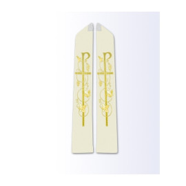 Étole écrue avec motif eucharistique