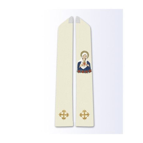 Étole avec l'image du cœur de Marie