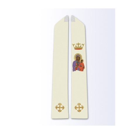 Étole à l'effigie de Notre-Dame de Czestochowa