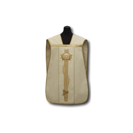 Chasuble romaine crème - laine d'élan (7)