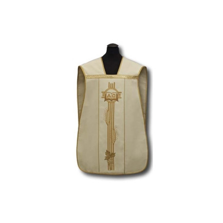 Chasuble romaine crème - laine d'élan (7)