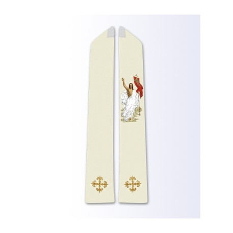 Étole avec l'image du Christ ressuscité