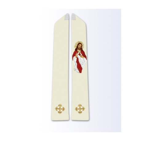 Étole avec l'image du Cœur de Jésus