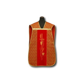 Chasuble romaine rouge - croix (11)