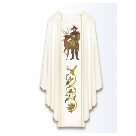 Chasuble à l'effigie de saint Hubert