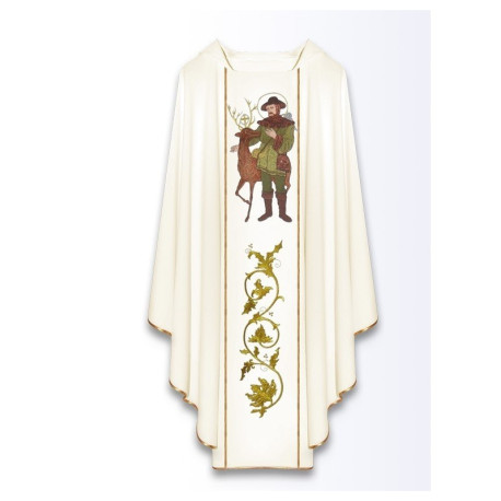 Chasuble à l'effigie de saint Hubert