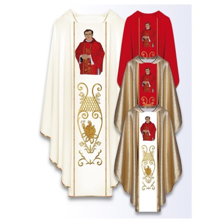 Chasuble avec l'image du bienheureux père Jerzy Popieluszko