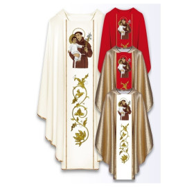 Chasuble à l'effigie de saint Antoine
