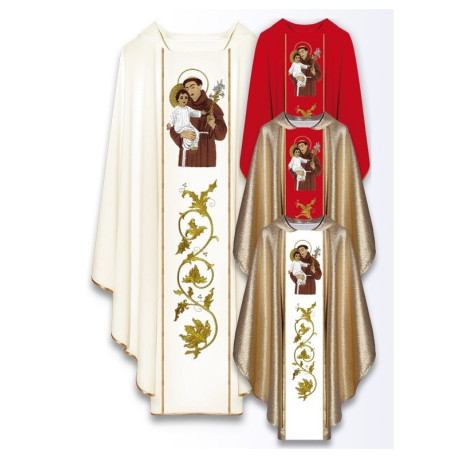 Chasuble à l'effigie de saint Antoine