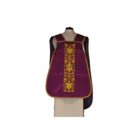 Chasuble romaine IHS - violet (14)