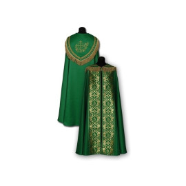 chape verte et rayures dorées
