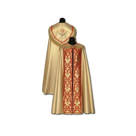 Chapeau d'or avec accessoires rouges