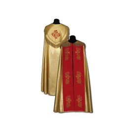 Rayures dorées et rouges - broderie à la main