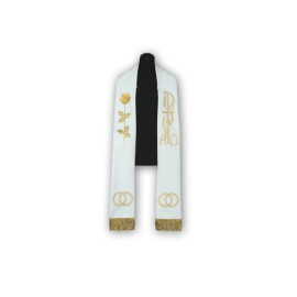 Étole de mariage brodée
