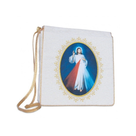Bourse brodée Jésus le Miséricordieux