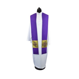 Étole violette avec croix