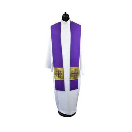 Étole violette avec croix