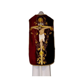 Chasuble romaine violette, Christ crucifié (20)