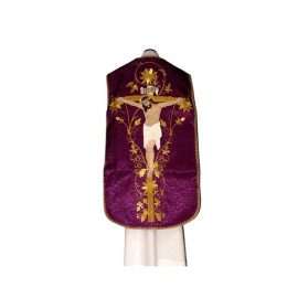 Chasuble romaine violette, Christ crucifié (20)