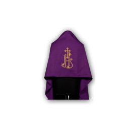 Voile brodé violet IHS