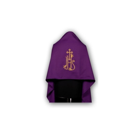 Voile brodé violet IHS