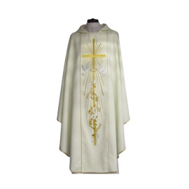 Chasuble de mariage crème