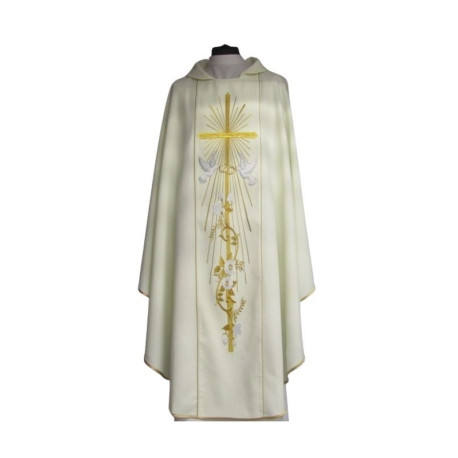 Chasuble de mariage crème