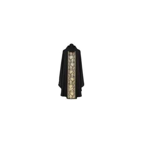 Chasuble noire brodée (32A)