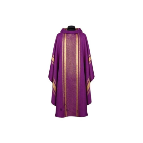 Chasuble tissu fluide or violet (46A)