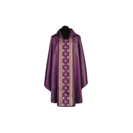 Chasuble violette + ornement doré (53A)