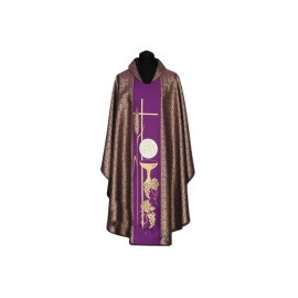 Chasuble violette + ornement doré (54A)